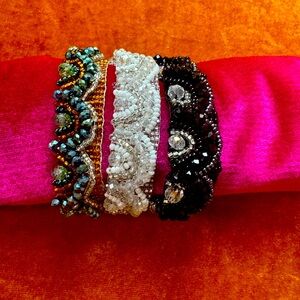 Three Shakira handmade beaded bracelets huichol artisan work holiday gifts SALE